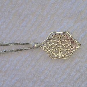 Lia Sophia Long Silver Pendent Necklace!!!
